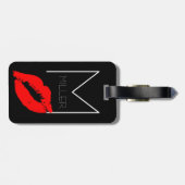 キスカスタムリップブラックレッドリップスティックミラーモノグラム ラゲッジタグ (裏面横)