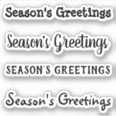 キスカットカスタムグリーティングx4 #10 （シーズンの挨拶） シール (正面)