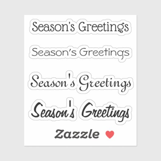 キスカットカスタムグリーティングx4 #20 （シーズンの挨拶） シール (シート)