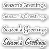 キスカットカスタムグリーティングx4 #20 （シーズンの挨拶） シール (正面)