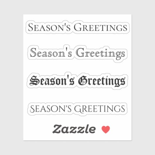 キスカットカスタムグリーティングx4 #28 (シーズンの挨拶) シール (シート)