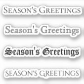 キスカットカスタムグリーティングx4 #28 （シーズンの挨拶） シール (正面)