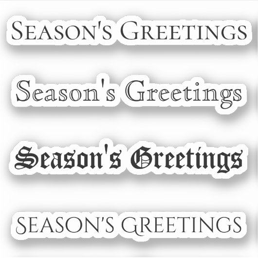 キスカットカスタムグリーティングx4 #28 （シーズンの挨拶） シール (正面)