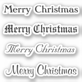 キスカットカスタムグリーティングx4 #5 （メリークリスマス） シール