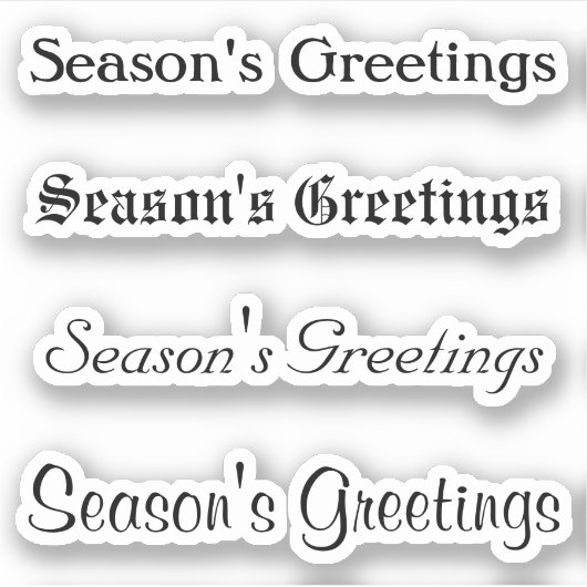 キスカットカスタムグリーティングx4 #6 （シーズンのグリーティング） シール (正面)