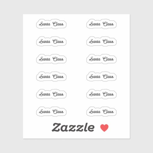 キスカットサンタクロースのシグネチャーアモラはっきりした2 シール (シート)