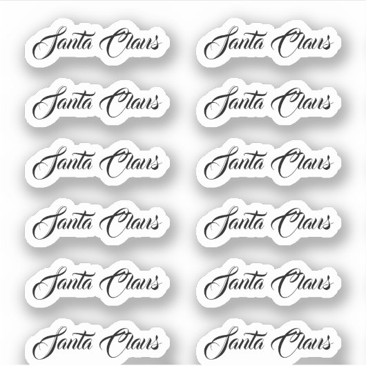 キスカットサンタクロースのシグネチャーバンドンステッカー シール (正面)