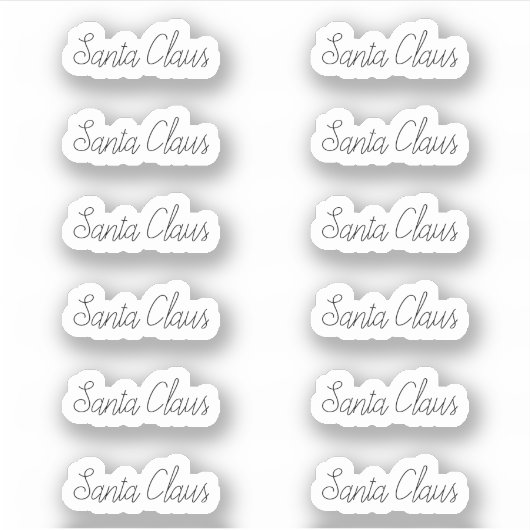 キスカットサンタクロース署名アレクサンドレアステッカー シール (正面)