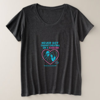 キスカムで浮気してもバレなかったネオンアート プラスサイズTシャツ
