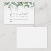 キスゲームユーカリブライダルシャワーゲーム エンクロージャーカード (正面/裏面)