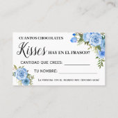 キスゲーム英語シャワスペインのーカード数 プレイスカード (裏面)