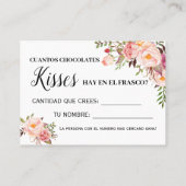 キスゲーム英語シャワスペインのーカード数 プレイスカード (裏面)