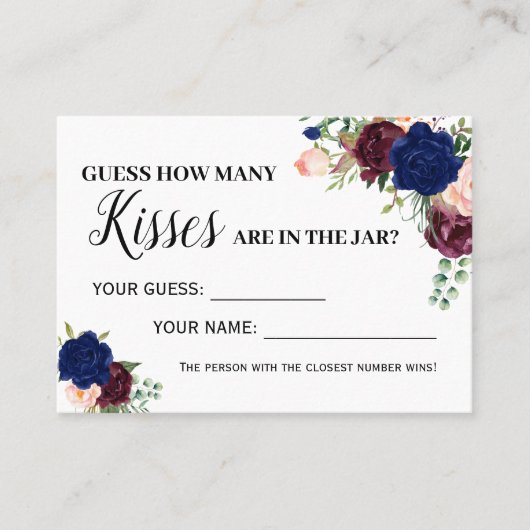 キスゲーム英語シャワスペインのーカード数 プレイスカード (正面)