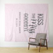 キスザグレ恋しく思ーディピンクブライダルシャワー背景 タペストリー (インサイチュ(横))