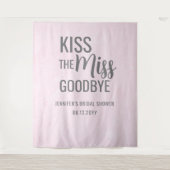 キスザグレ恋しく思ーディピンクブライダルシャワー背景 タペストリー (正面)