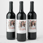 キスザグレ恋しく思ーフフォトシックバチェロレッテ ワインラベル (ボトル)