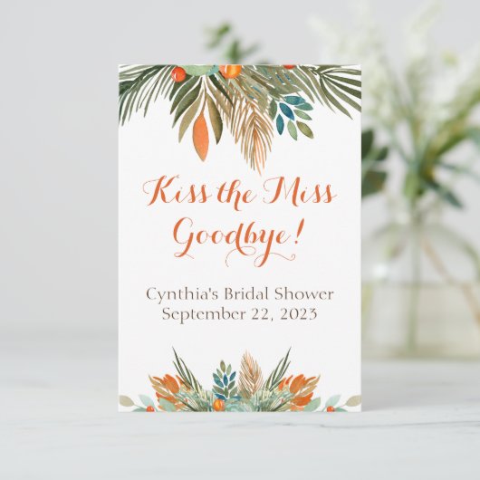 キスザグ恋しく思バイブライダルシャワーリップバルム 招待状 (スタンド正面)