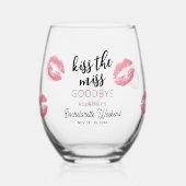 キスザバイ恋しく思のバチェロレッテ ステムなしワイングラス (正面)