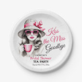 キスザバイ恋しく思アーブライダルシャワーティーパーティー ペーパープレート (正面)