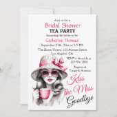 キスザバイ恋しく思アーブライダルシャワーティーパーティー 招待状 (正面)