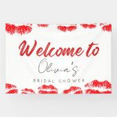 キスザバイ恋しく思ザーブライダルシャワーウェルカムサイン 横断幕 (横)
