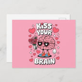 キスザブレインバレンタインデーおもしろい先生 インビテーションポストカード (正面/裏面)