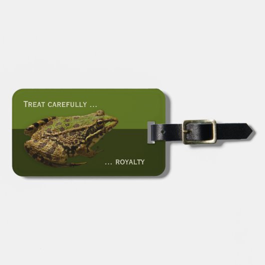 キスザプリンスおもしろいカエル荷物タグ ラゲッジタグ (正面横)