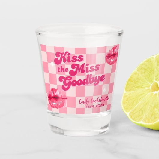 キスザボー恋しく思ドバイバチェロレッテ週末パーティー ショットグラス (正面)