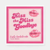 キスザボー恋しく思ドバイバチェロレッテ週末パーティー スタンダードランチョンナプキン (正面)