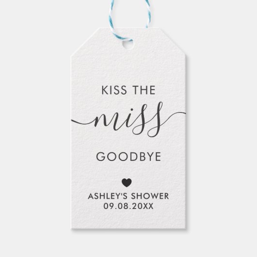 キスザボー恋しく思フブライダルシャワーラベルクラフト ギフトタグ (正面)
