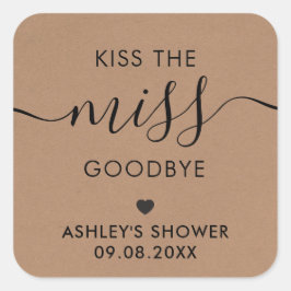キスザボー恋しく思フブライダルシャワーラベルクラフト スクエアシール