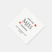 キスザ恋しく思グレーフブライダルシャワーバチェロレッテ スタンダードカクテルナプキン (角)