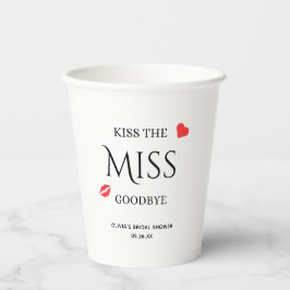 キスザ恋しく思グレーフブライダルシャワーバチェロレッテ 紙コップ