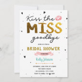 キスザ恋しく思バイブライダルシャワーカード 招待状 (正面)