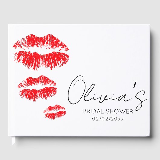 キスザ恋しく思バイブライダルシャワー ゲストブック (正面)