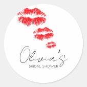 キスザ恋しく思バイブライダルシャワー ラウンドシール (正面)