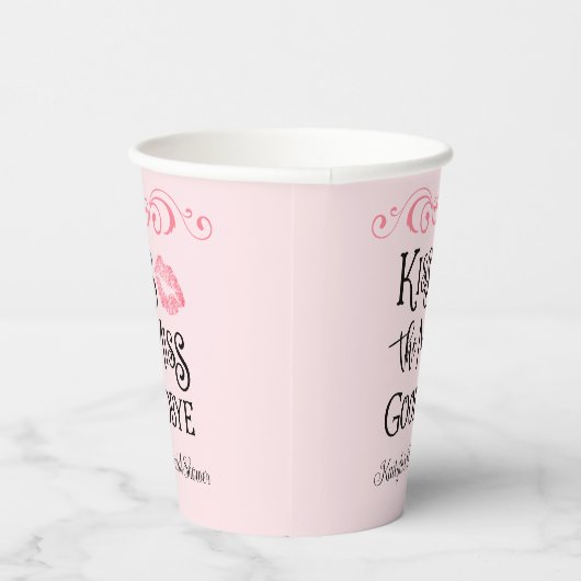 キスザ恋しく思バイブライダルシャワー 紙コップ (右)