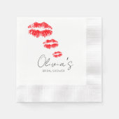 キスザ恋しく思バイブライダルシャワー 縁ありカクテルナプキン (正面)