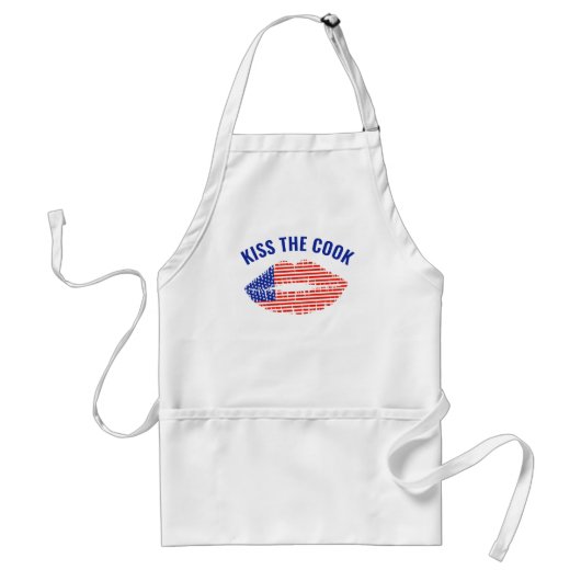 キスザ調理師アメリカンリップ愛国的USAエプロン スタンダードエプロン (正面)