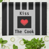 キスザ調理師カスタマイズ可能なグレーキッチンタオル キッチンタオル (折り畳み)