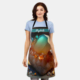 キスザ調理師フードシェフキッチンBBQベイカークリスタル エプロン