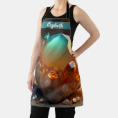 キスザ調理師フードシェフキッチンBBQベイカークリスタル エプロン (インサイチュ)