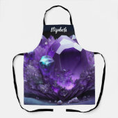 キスザ調理師フードシェフキッチンBBQベイカークリスタル エプロン (正面)