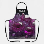 キスザ調理師フードシェフキッチンBBQベイカークリスタル エプロン (正面)