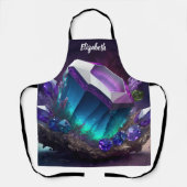 キスザ調理師フードシェフキッチンBBQベイカークリスタル エプロン (正面)