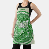 キスザ調理師フードシェフキッチンBBQベイカーグリーン エプロン (インサイチュ)