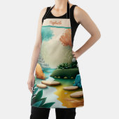 キスザ調理師フードシェフキッチンBBQベイカーナチュラル エプロン (インサイチュ)