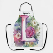 キスザ調理師フードシェフキッチンBBQベイカーモノグラム エプロン (正面)