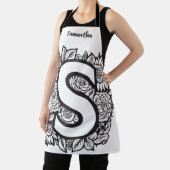 キスザ調理師フードシェフキッチンBBQベイカーモノグラム エプロン (インサイチュ)