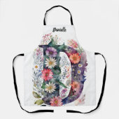 キスザ調理師フードシェフキッチンBBQベイカーモノグラム エプロン (正面)